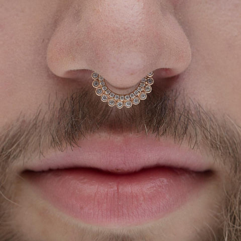 16g SEPTUM RING . Septum Jewelry. Septum Piercing. Sterling Silver Septum  Ring. Niobium Nose Ring. Gold Tribal Septum. Nose Piercing